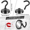 FINDMAG Pack of 6 Magnetic Hooks, Black, 22.7 kg +