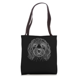 Line Art Cockapoo Cockerpoo Tote Bag