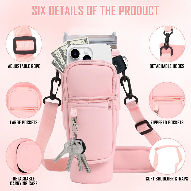 Bottle Holder Water Bottle Bag, 40 oz Water Bottle Carrier