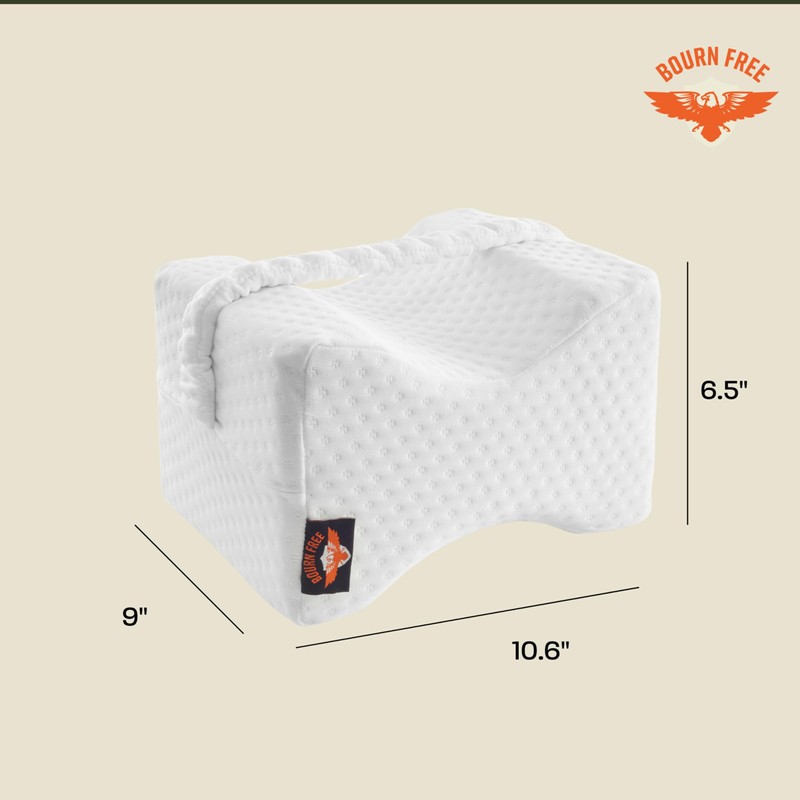 Cooling Knee Pillow for Side Sleepers w/ Strap & 2