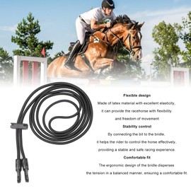 Horse Reins, Black Side Reins Horse Side Reins Elastic Neck Stretcher Adjustable Training Rope for Horses, Equestrians, Horse Owners, and Lunging