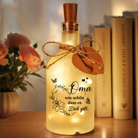 Hiipeefeel Grandma Gifts Birthday, LED Bottle Light, Birthday Gift, Mother's Day Gift, Easter Gift for Grandma, Grandma Gift, Christmas, Mother's Day, Easter