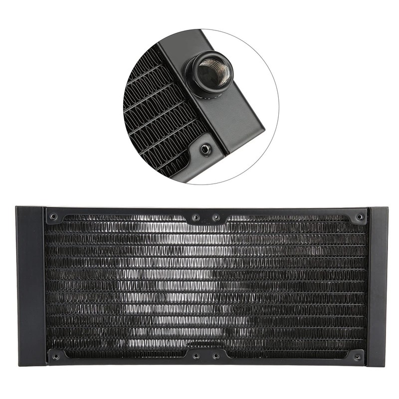 Joyzan 12 Tube 240mm Aluminium G1/4 Thread Water Cooling Radiator,