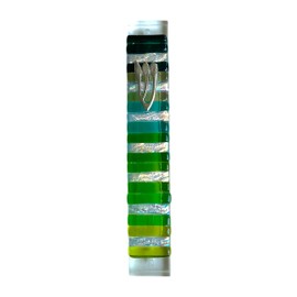 My Glass Expressions Jewish Mezuzah Premium Glass Mezuzah Case House Blessing – Exquisite Handmade Craftsmanship Mezuzah Scroll Not Included (Green, Hunter Green)