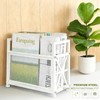 WeGXY White Magazine Holder, Magazine File Holder