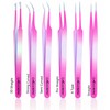 Alluring Ombre Bright Pink & Light Blue Tweezers