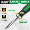 SK 7-in-1 Ratcheting Screwdriver, 216-P, 6 Bits (Phillips, Star, Slotted),