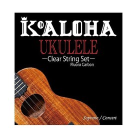 Ko'Aloha FLK-SCHG Ukulele String Set, Soprano for Concerts (Koala Ukulele, Pre-Loaded Strings, Clear Fluorocarbon