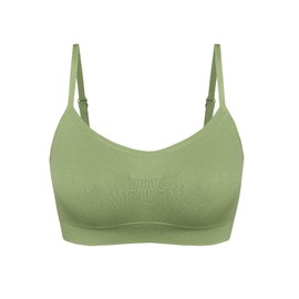 SHEKINI Women's Seamless Low Impact Sport Bra Yoga Crop Tank Tops Spaghetti Straps 3 Pack