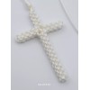 White Knotted Cord Cross Orthodox Prayer Rope Knot macrame Necklace