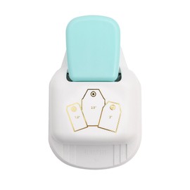 We R Memory Keepers 60000038 3-in-1 Angled Tag 3-in-1 Punch We R Angled Label, Metal, Plastic, White/Opulent Garden