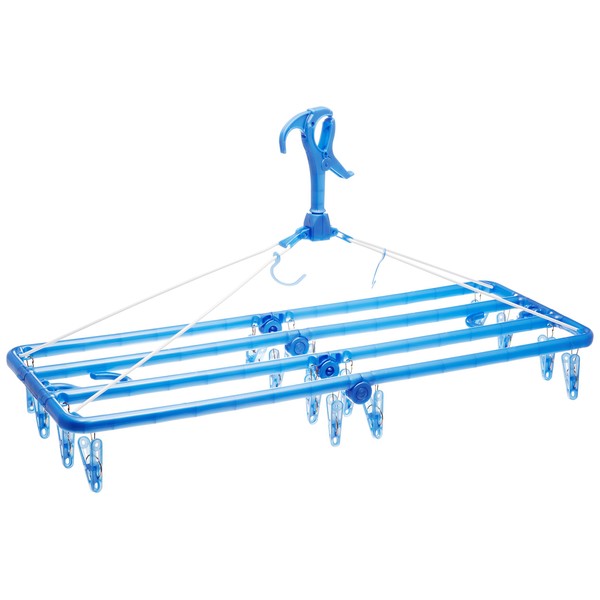 Ohe My Laundry 2 Bath Towel Hanger, Blue, Height 9.8 x Width 29.5 x Height 16.1 inches (25 x 75 x 41 cm)
