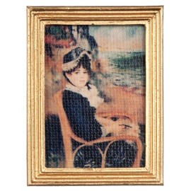 Dolls House Falcon Miniature Accessory Sand of Painted Gold Frame