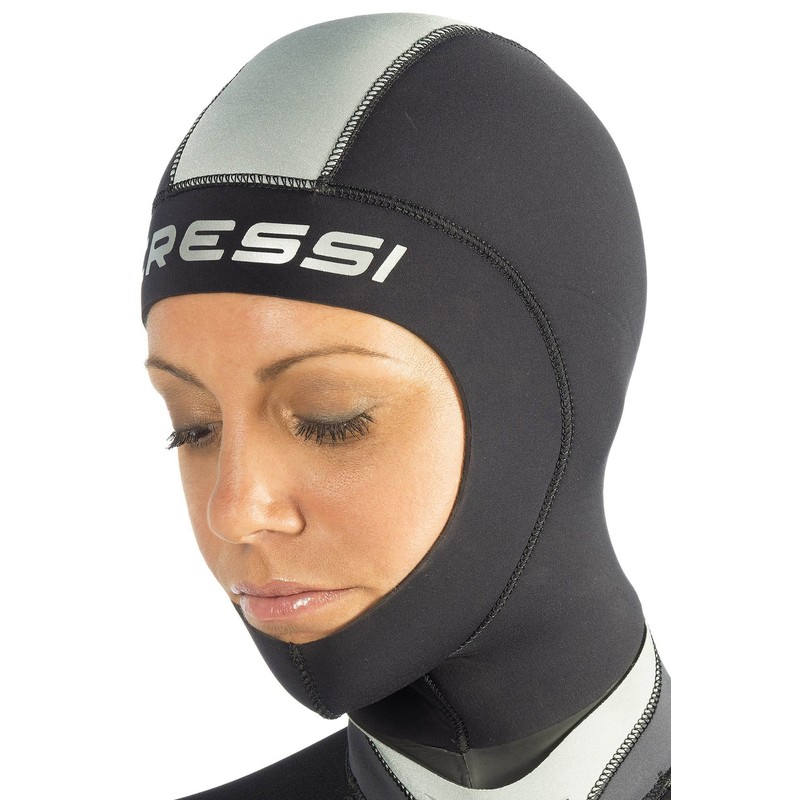 Cressi Women's LS551202 Neoprene Diving Hood, Comfort Plus, Black, 40/41