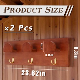 Teenyyou 6 Pcs Wooden Bridle Rack Hooks, Vintage Style Horse Tack Storage Hangers for Barn, Stall, Fence– Lasting and Multipurpose Bridle Rack for Western Horse Bridles, Trailer Accessories