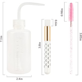 Set De Cepillo Para Champú De Pestañas Con Cepillo Limpiador Facial Para Puntos Negros De Nariz, Botella De Plástico De 250 Ml Para Productos De Extensiones De Pestañas