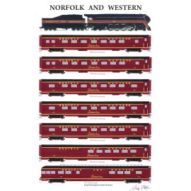 Norfolk & Western Powhatan Arrow 11"x17" Poster by Andy Fletcher signed