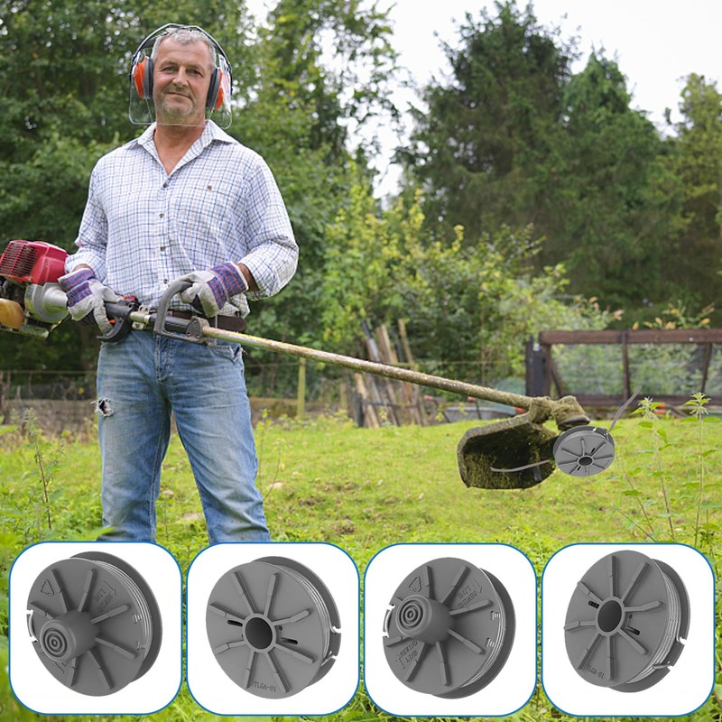 Funmo 3 pieces grass trimmer thread spool, replacement thread spool
