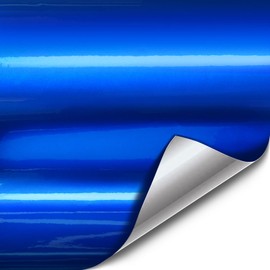 VViViD Gloss Liquid Metal Brilliant Blue Vinyl Car Wrap Film (25ft x 4.9ft)