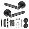 Decoranddecor Enigma Round Door Handles – Aluminium Matt Black Internal