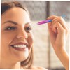 Baluue Stainless Steel Travel Eyebrow Tweezer with Brush Portable Eyebrow