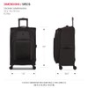 SwissGear Sion II Softside Expandable Luggage with Spinner Wheels, Black,