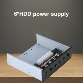 Richer-R HDD Power Control Switch, 2.5 Inch Hard Drive SATA Drive Switcher 6 Self-Locking Switches Control IDE 2 x SATA 15-Pin Switch for Desktop PC Computer