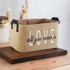 Prendi Home Set of 2 Foldable Jute Storage Baskets with