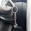 com-four® Metal Keyring with Carabiner and Shopping Trolley Token with