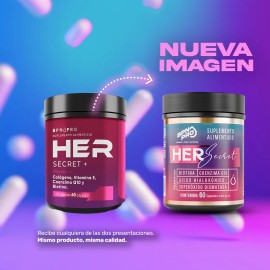 Vitaminas Mujer Fortalece Cabello Piel Uñas Biotina Colágeno Ácido Hialurónico Coenzima Q10 Superóxido Dismutasa Apoya Energía y Bienestar Femenino Her Secret BPN PRO 60 Cápsulas