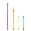 4 Pcs Silicone Spatula Set Mini Jar Scraper Small Silicone Spatula Makeup Spatula Mini Spatula Lotion Stirrer Get Last Drop from Food Bottles Beauty Products (Candy Colors)