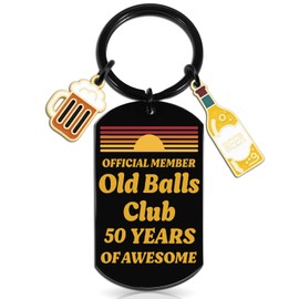 OEHEDOU 50th Birthday Gifts For Him 50 Year Old Gifts For Men 50th Birthday Gifts For Men Funny Gifts For 50th Birthday Man 50th Birthday Gag Gifts For Men Best Gifts 50th Birthday Keychain