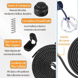 5 Pares de Cordones Elásticos, Cordones Elásticos, Cordones para Tenis, Cordones Reflectantes, con Sistema de Cierre Rápido, Apto para Zapatillas Deportivas, Zapatos de Cuero, Botas