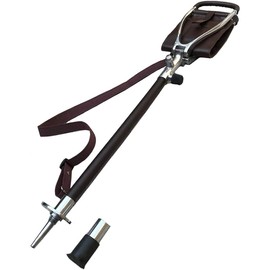 Haza NYC Adjustable Antique Brown Shooting Stick | Very Durable Heavy Duty Big Size Leather Seat Folding Chairs | Polo Fishing Golf Seat Stick | Lightweight Hiking Walking Sticks