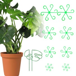 Monstera Plant Support Set with Green Shrub Holders in Various Sizes Practical for Rooms and Balcony Plants for Monstera and Alocasia for Healthy Plant Development, Pack of 9