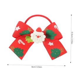 SAFIGLE 2pcs Christmas Bow Scrunchies Hair Ties for Soft Elastic Ponytail Hair Bands for Parties and Daily Wear