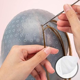 Kit para resaltar el cabello | Gorro para resaltar el color del cabello reutilizable | glaseado para teñir el cabello con gancho, suave y cómodo, gorro para teñir el cabello, Pekmar