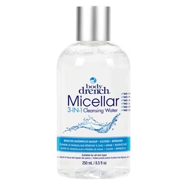 Body Drench Micellar Water, Cleansing Solution, 3-in-1 Cleansing Makeup Remover, Hydrating Face Cleanser, Removes Waterproof Make up, Gentle for Sensitive Skin Face Wash, 8.5 fl oz | Body Drench