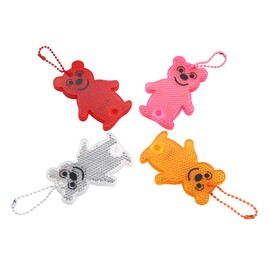 MFC PRO EN13356 Certified, Super Cute, 4 Colors, Bear-shaped, Scandinavian Walking Reflector Sign, Retroreflective, Key Chain, Bear shape