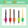 20Pcs Reusable Squishy Pencil Holders, Perfect Pencil Grips for Kids