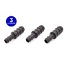 S&M 3 x Reducing Sleeve 16mm x 12mm Black 540363