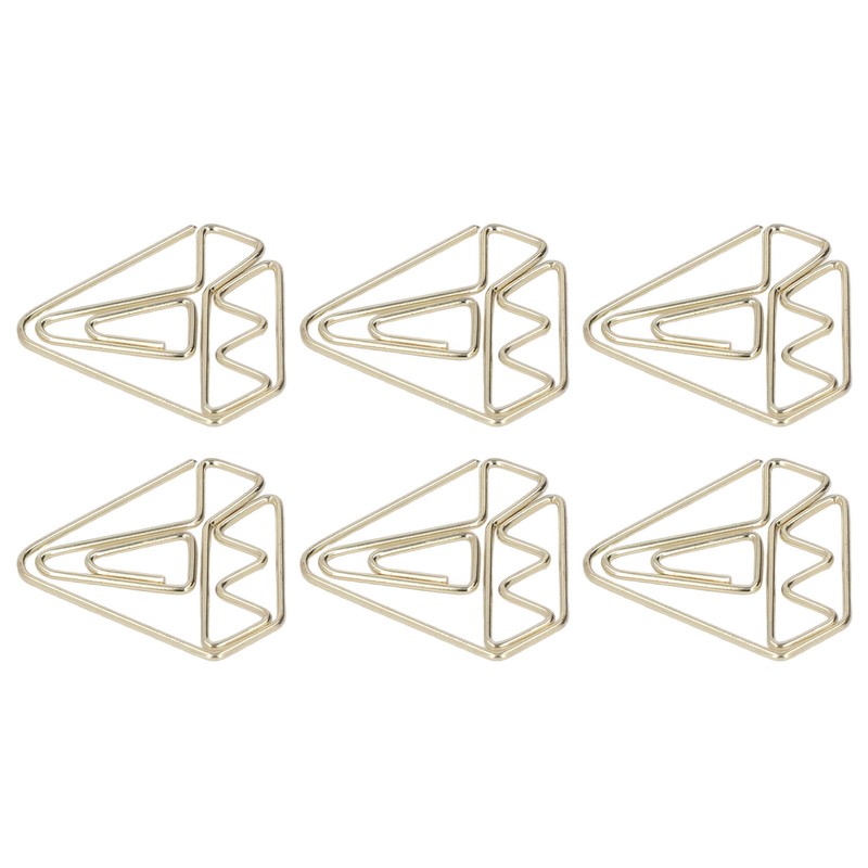 100pcs Metallic Paper Clips Golden Electroplating Process Anti Rust Paper