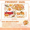 Resurhang Fall Maple Leaves Wall Decals Fall Tree Scarecrow Pumpkin
