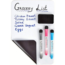 HOMOH Magnetic Sheet for Refrigerator, 2 Magnetic Whiteboards, Office Use, Bulletin Boards, Messages, Reminders, Notes (A4 (2 pieces))