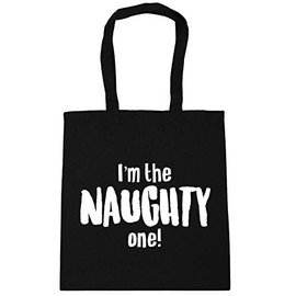 Hippowarehouse I'm the Naughty One! Tote Shopping Gym Beach Bag 42cm x38cm, 10 litres