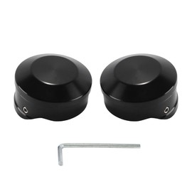 ACOLY 2 Pcs Upper Fork Cover Axle Caps, Durable Aluminum Alloy Motorcycle Accessory Fit for Softail Breakout FXBR 2018-2025 (Black)
