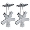 ABSINA Universal key with 7 profiles, pack of 2, triangular