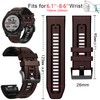Abanen Leather Watch Band for Garmin Fenix 8 51mm /