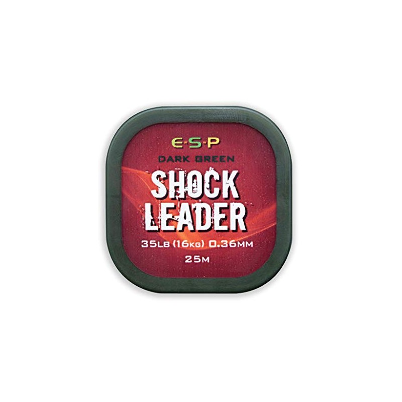 ESP Dark Green Shock Leader 35lb / 25m Spool