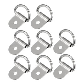 X AUTOHAUX 8pcs D Ring Tie Down Anchor 3mm Diameter D Rings Anchor Lashing Ring for Trailer Truck Boat RV ATV SUV Vehicle Cars Silver Tone